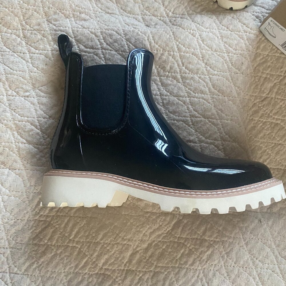 Dolce Vita Stormy H20 Boots Onyx Patent Size 7